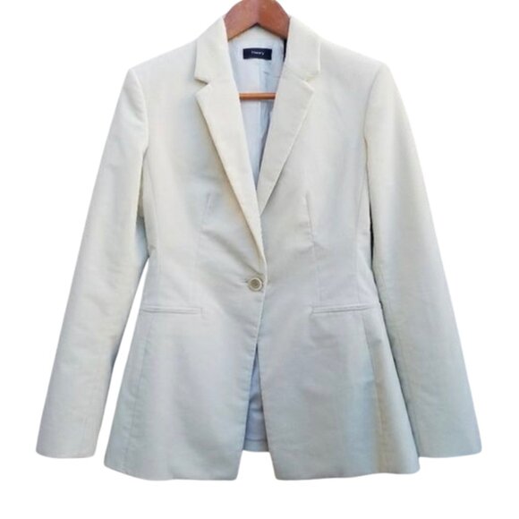 NWT Theory Luxury Old Money Power Jacket Blazer Dover White Modern Corduroy - Picture 8 of 16